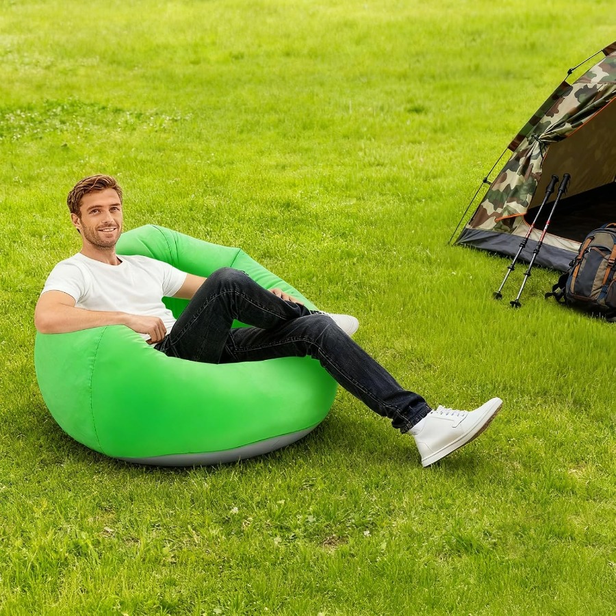 Inflatable Bean Bag Chairs for - Camping ulasan dan harga
