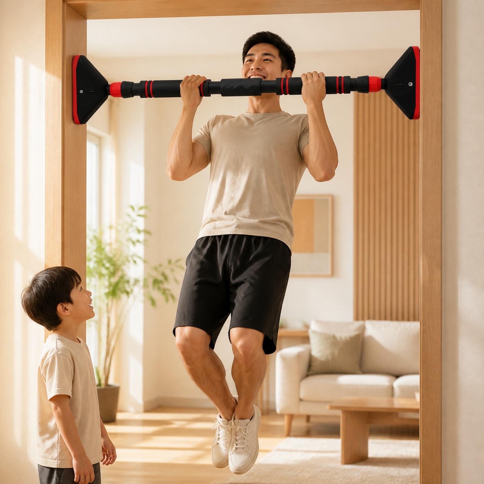Door Frame Pull Up Bar Indoor  - Door Pull Up Bar No Screw ulasan dan harga