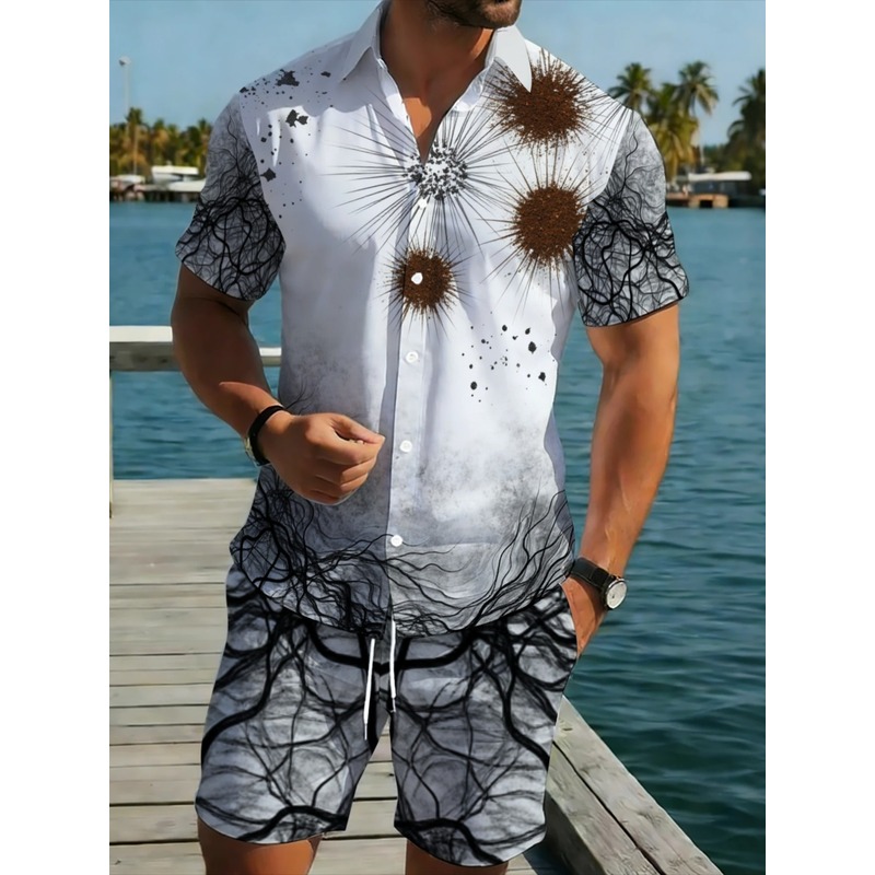 Premium Men's Printed Shirt Sh - Hiking ulasan dan harga