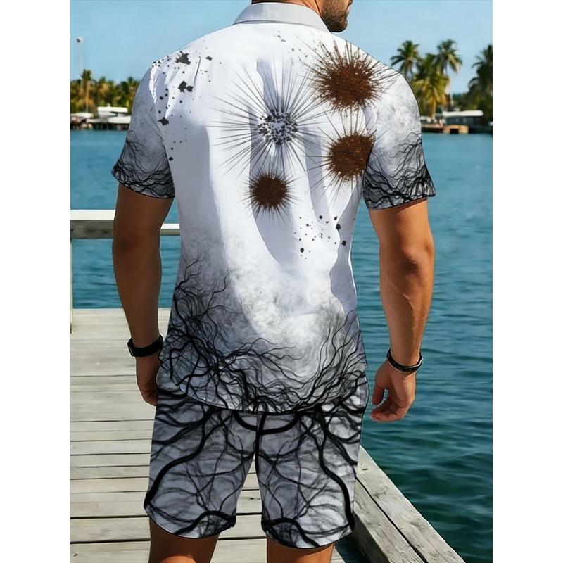 Premium Men's Printed Shirt Sh - Hiking ulasan dan harga